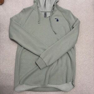Green Hoodie with Embroidered Logo